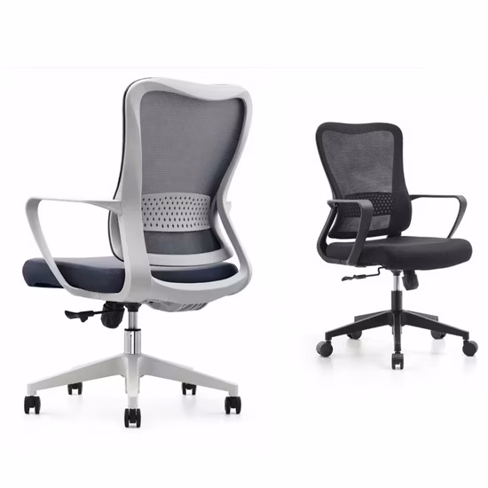 Móveis modernos com design exclusivo e encosto dobrável em malha para jogos de escritório