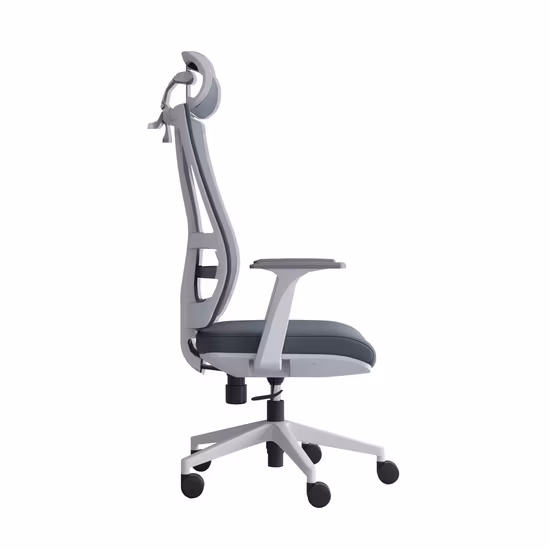 Cadeira de escritório ergonômica reclinável barata em tecido de malha completa com apoio de cabeça