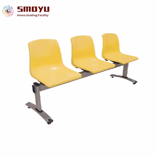Venda por atacado de móveis para exteriores para escritório, salão de beleza, aeroporto, hospital, cadeira de fila de espera, assentos com viga de poliuretano, link de 3 lugares, almofada de PU, assento lounge, cadeira de espera