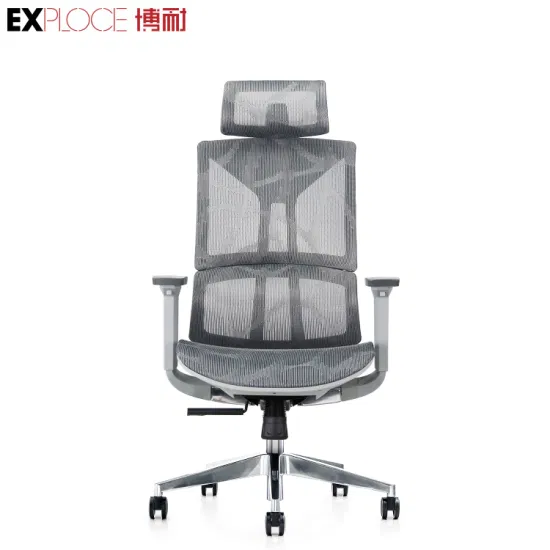 Cadeira ergonômica de escritório em tecido de malha de alta densidade com apoio de cabeça Cadeira de jogos em malha com apoio para os pés